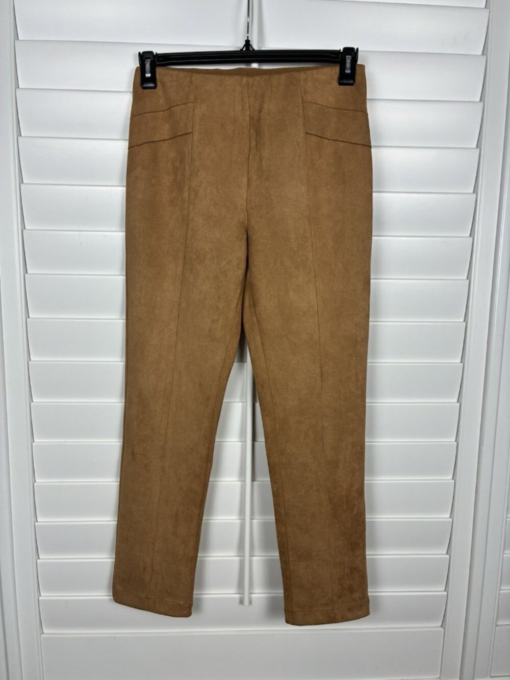 Label Ritu Kumar Women’s Tan Faux Suede Pintuck Pants Size S